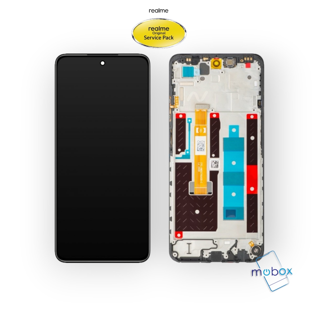 Оригинален дисплей с рамка за Realme 14x/ Service Pack Full Orginal/ 621029000456/ LCD+Тъч скрийн/ Черен
