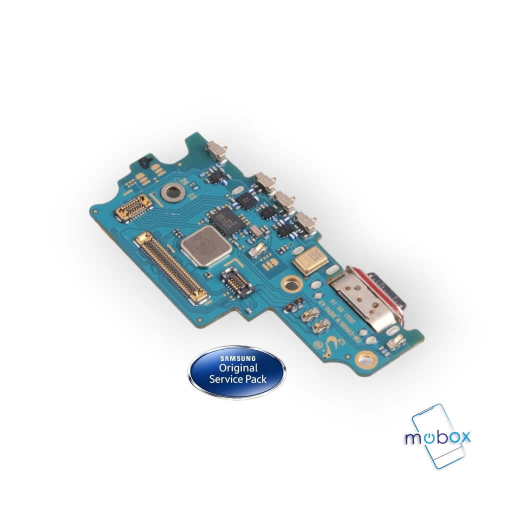 Оригинален блок захранване ( PCB ) за Samsung Galaxy S21 FE / SM-G990 с микрофон, Service Pack / GH96-14548A
